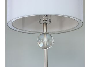 Crystal Block and Orb Table Lamp