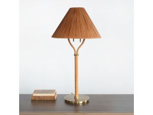 Wrapped Rattan Table Lamp with Rattan Shade