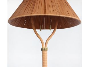 Wrapped Rattan Table Lamp with Rattan Shade