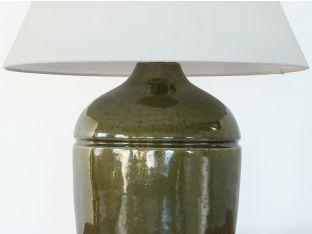 Olive Green Ceramic Table Lamp