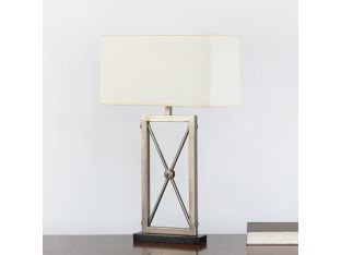 Antique Chrome X Base Lamp