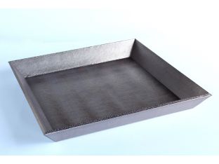 Faux Alligator Silver Bar Tray