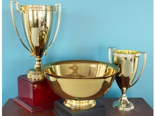 Set of 3 Various Gold Trophies