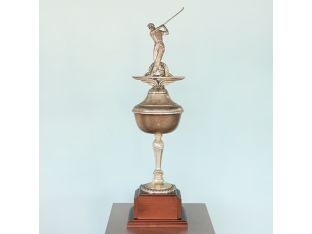 Vintage Silver Golfer Trophy
