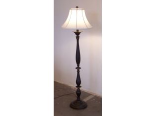 Turned Wood Floor Lamp