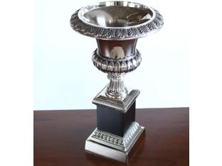 Nickle Urn On Black Base