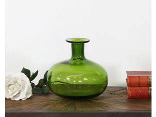 Small Green Glass Vase 