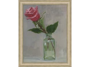 Single Pink Rose  21.75W X 27.75H